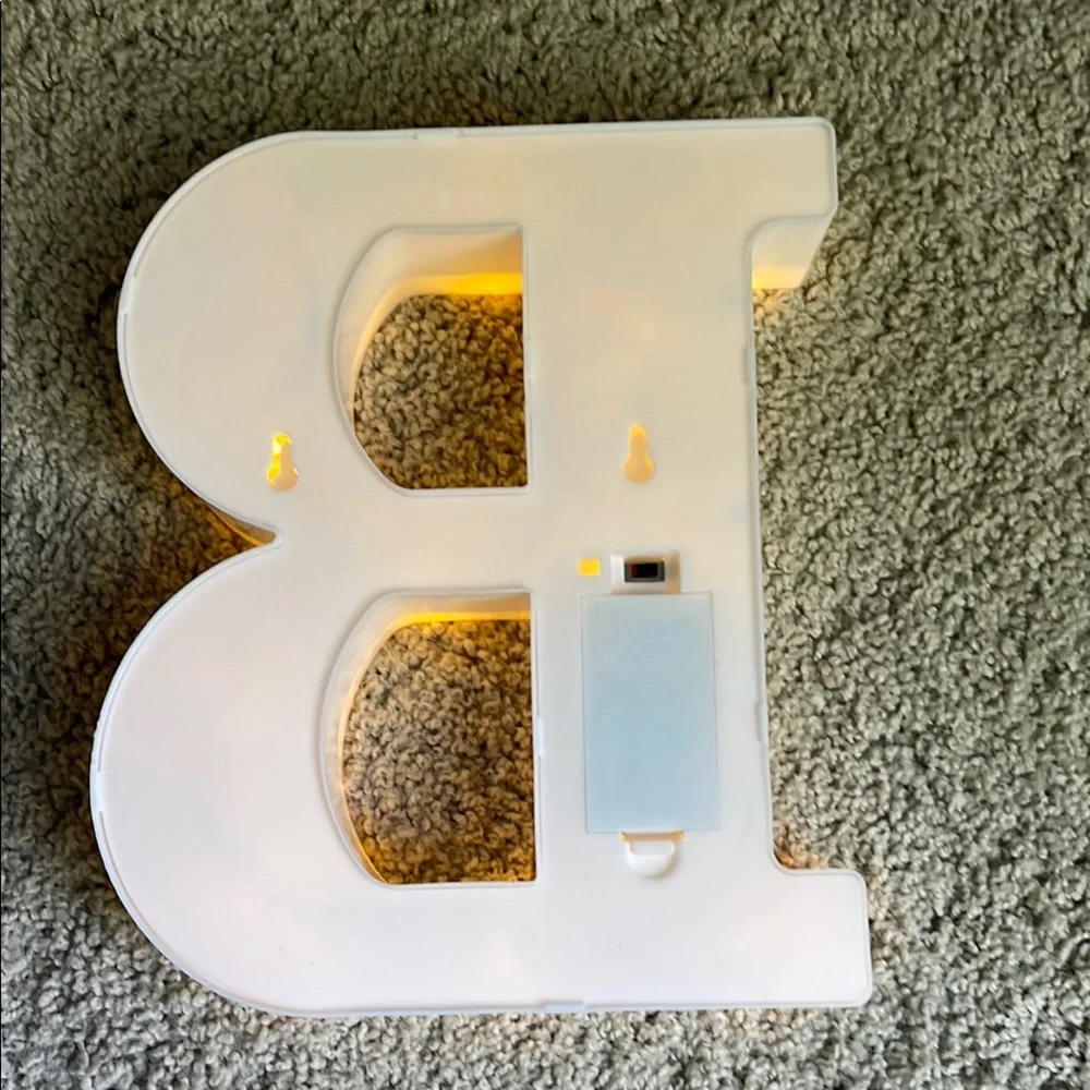 Illuminated Letter B Light Decor